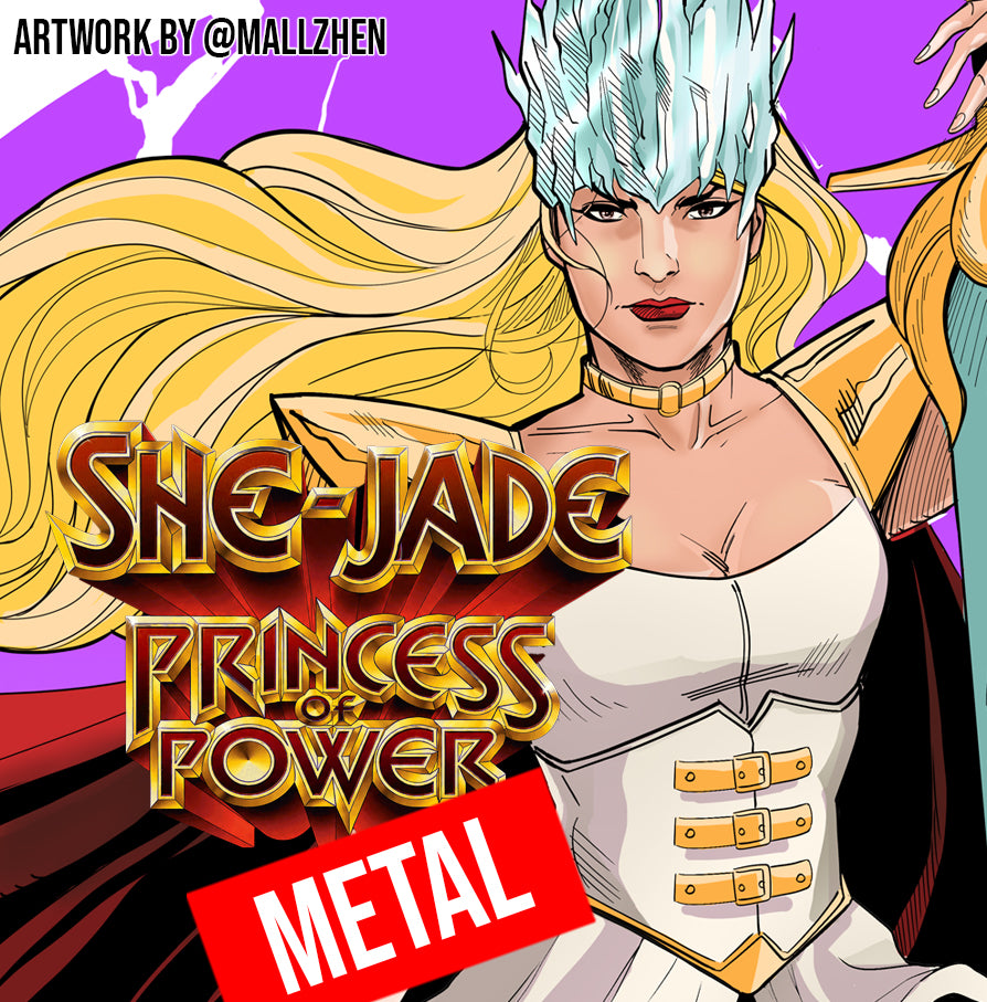 "She-Jade Princess of Power METAL" T-Shirt (white) PRE-ORDER