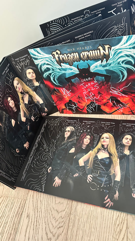 CUSTOM "War Hearts over Japan", one-of-a-kind unique Aquamarine Vinyl (signed and customized by the band members)