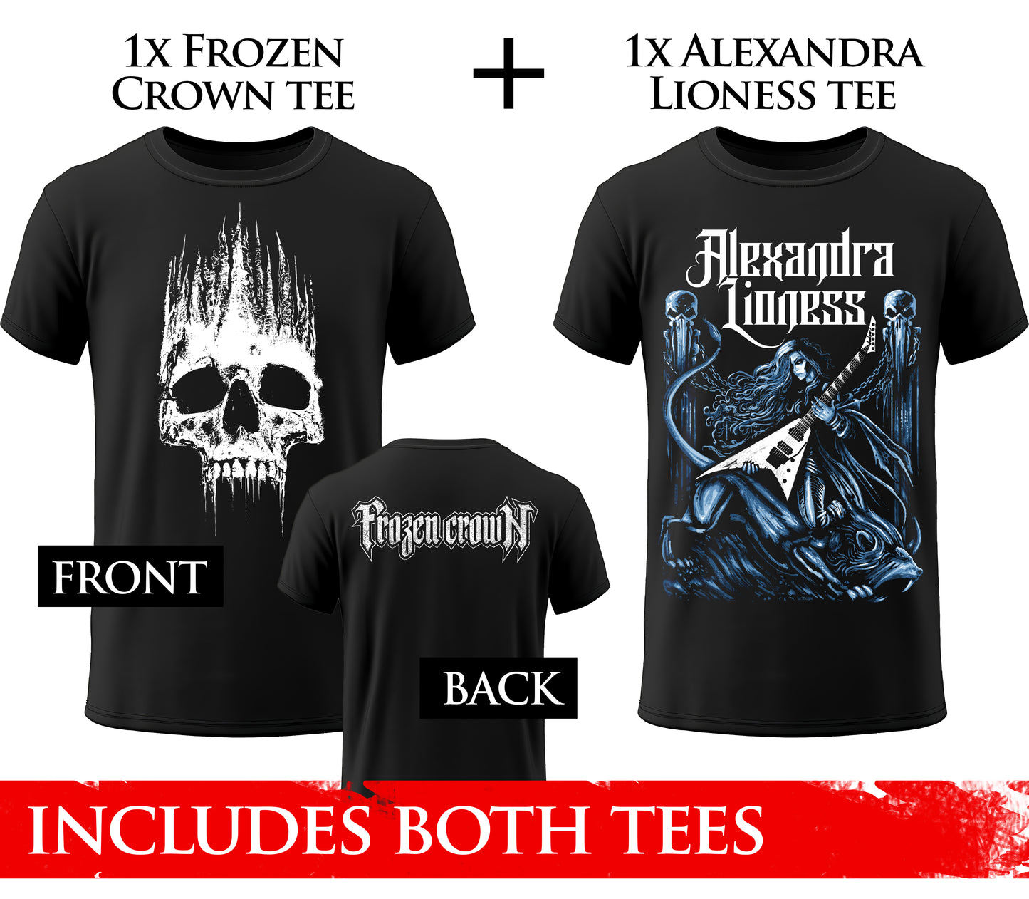 DOUBLE TEE bundle: "Frozen Lioness" (Pre-Order)